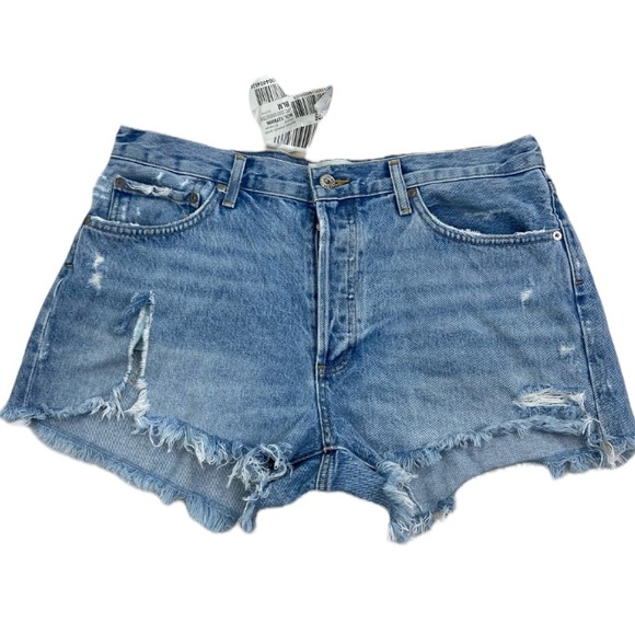Agolde parker jean shorts distressed cut off. Size 31. New without tags - Picture 3 of 9